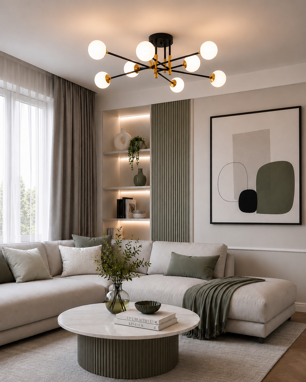 Lustre NOVAIRE Moderne à Sphères