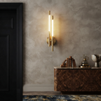 Applique murale LED dorée