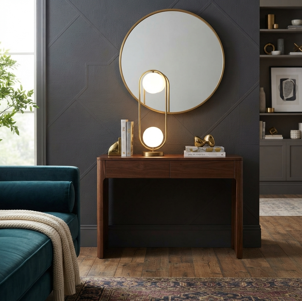 Lampe de Table à Double Sphère