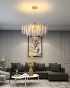 Lustre doré pour salon au maroc