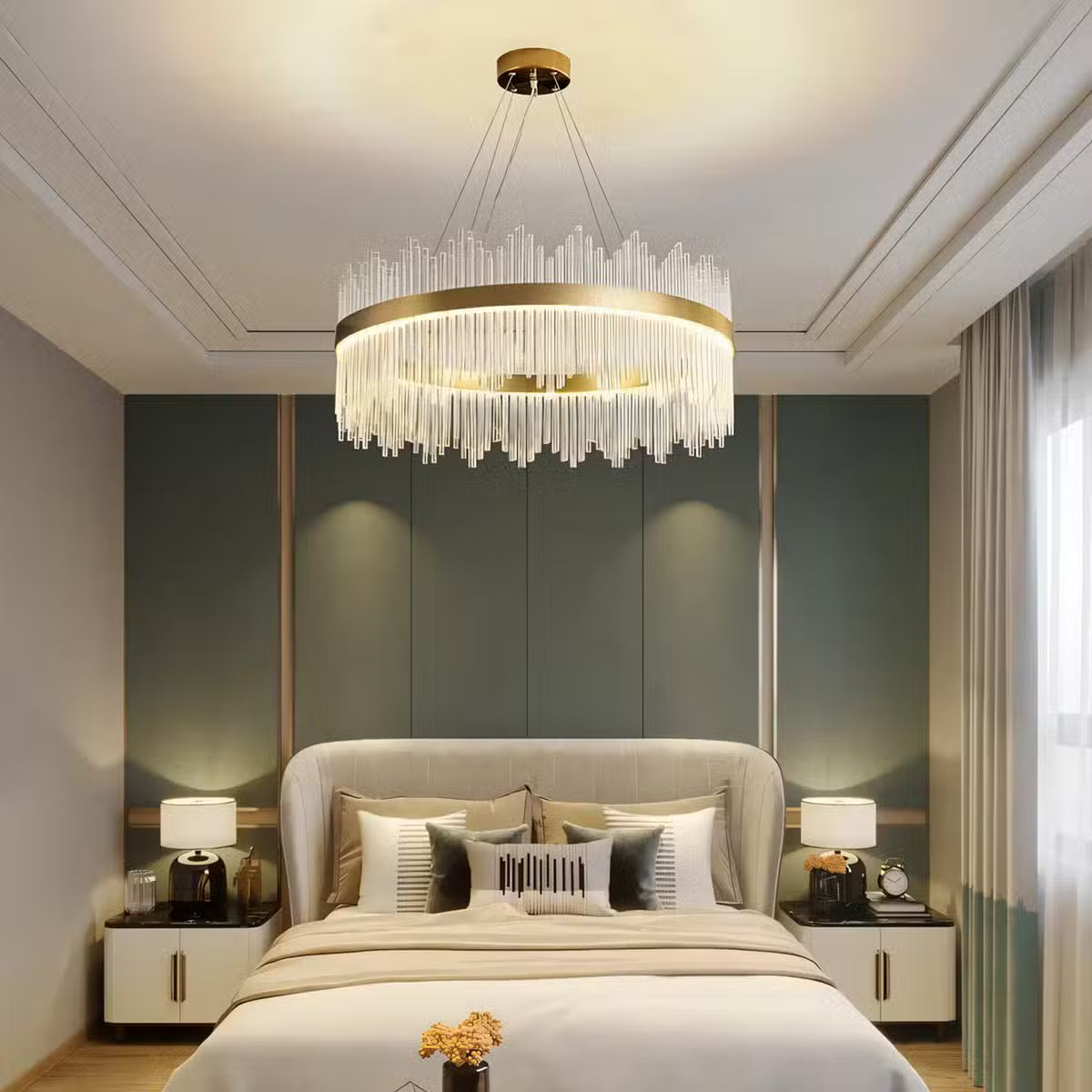 Luminaires prestigieux en doré pour salon